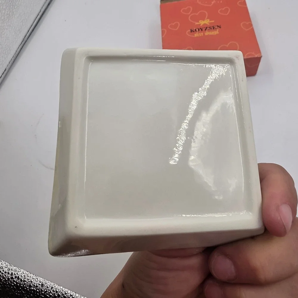Koyzsen Remember I Love You Mom Ceramic Jewelry Trinket Dish Tray Gold Rim Boxed
